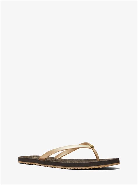 michael kors logo charm flip flop|Jinx Logo Flip Flop .